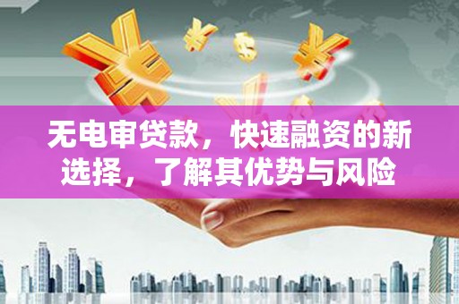 桐城无电审贷款，快速融资的新选择，了解其优势与风险