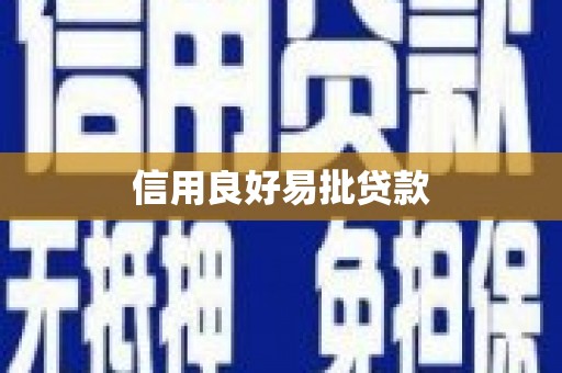 桐城信用良好易批贷款