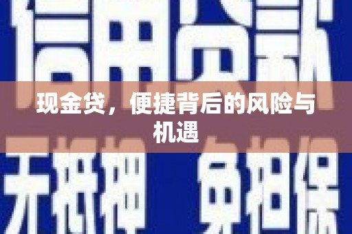 桐城现金贷，便捷背后的风险与机遇