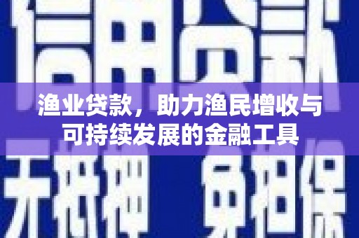 桐城渔业贷款，助力渔民增收与可持续发展的金融工具