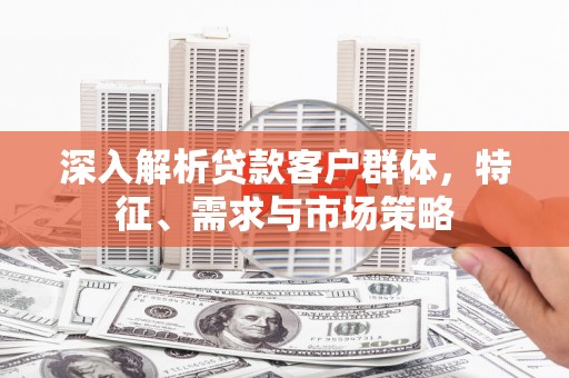 桐城深入解析贷款客户群体，特征、需求与市场策略