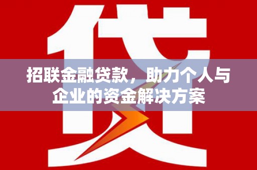 桐城招联金融贷款，助力个人与企业的资金解决方案