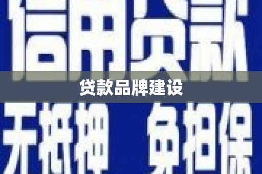 桐城贷款品牌建设