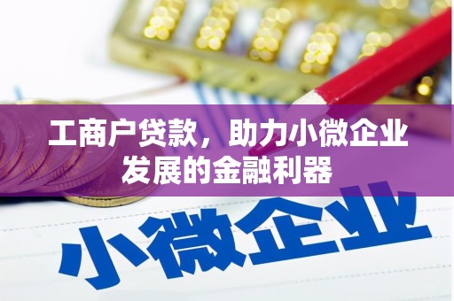 桐城工商户贷款，助力小微企业发展的金融利器