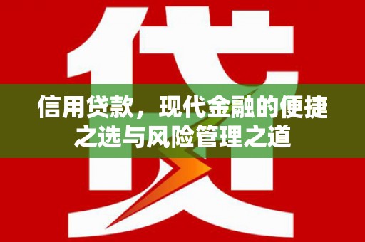 桐城信用贷款，现代金融的便捷之选与风险管理之道