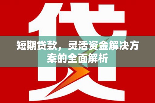 桐城短期贷款，灵活资金解决方案的全面解析