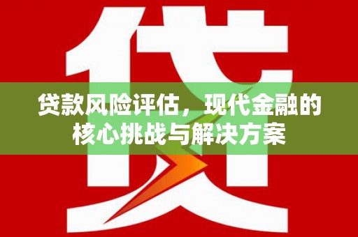 桐城贷款风险评估，现代金融的核心挑战与解决方案