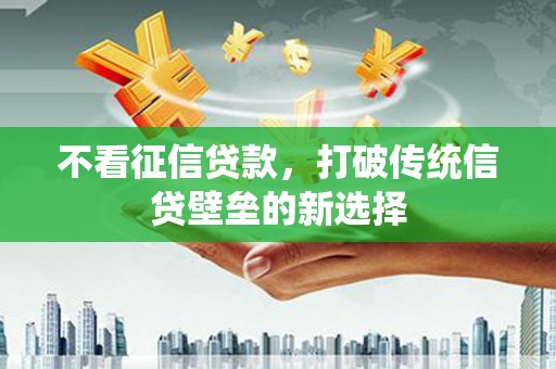 桐城不看征信贷款，打破传统信贷壁垒的新选择