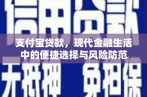 桐城支付宝贷款，现代金融生活中的便捷选择与风险防范