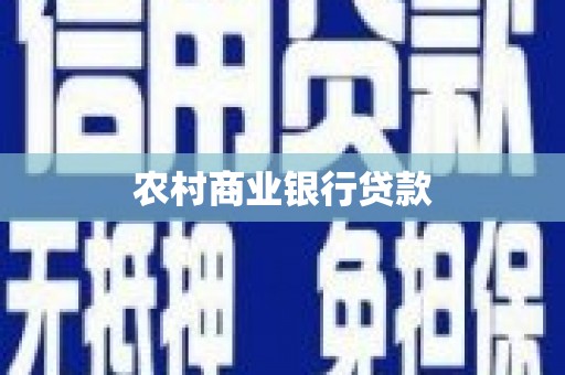 桐城农村商业银行贷款