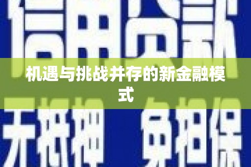 桐城机遇与挑战并存的新金融模式