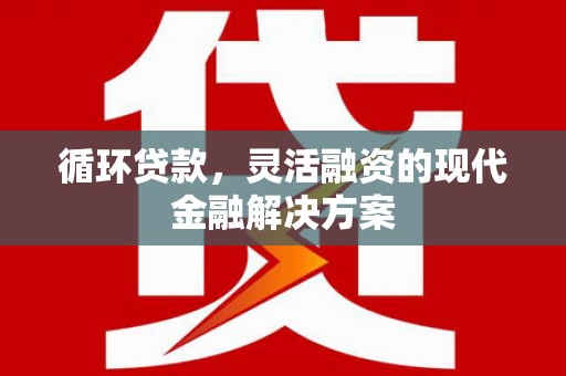 桐城循环贷款，灵活融资的现代金融解决方案