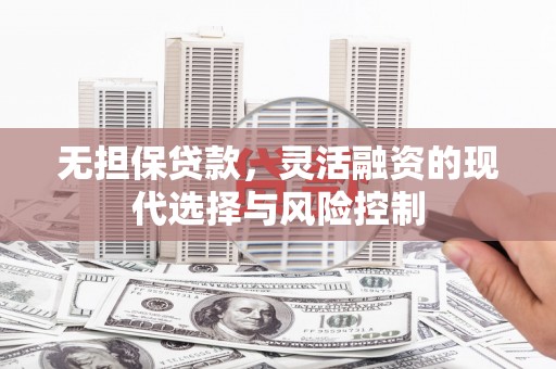 桐城无担保贷款，灵活融资的现代选择与风险控制