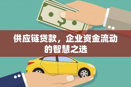 桐城供应链贷款，企业资金流动的智慧之选