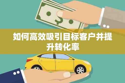 桐城如何高效吸引目标客户并提升转化率