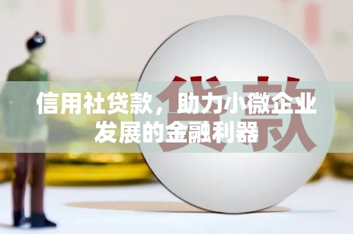 桐城信用社贷款，助力小微企业发展的金融利器
