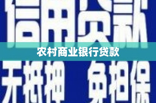 桐城农村商业银行贷款
