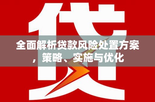 桐城全面解析贷款风险处置方案，策略、实施与优化