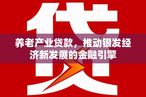 桐城养老产业贷款，推动银发经济新发展的金融引擎