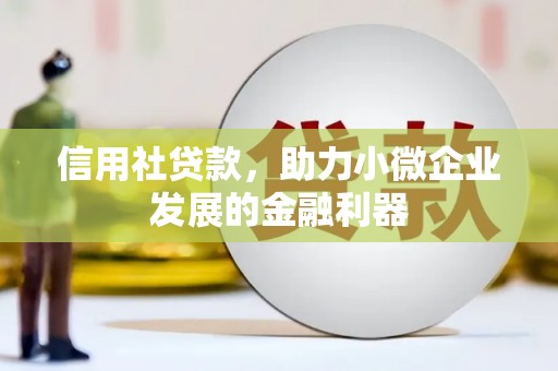 桐城信用社贷款，助力小微企业发展的金融利器