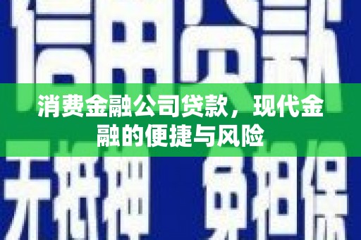 桐城消费金融公司贷款，现代金融的便捷与风险