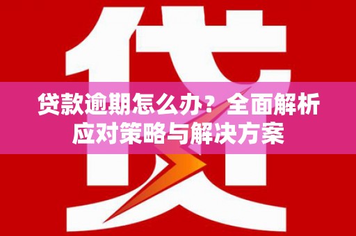 桐城贷款逾期怎么办？全面解析应对策略与解决方案