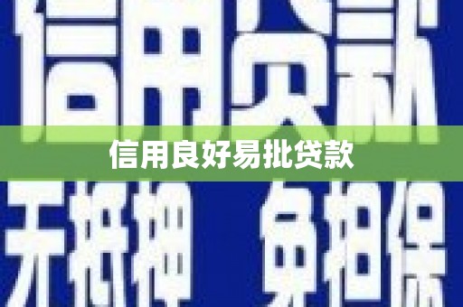 桐城信用良好易批贷款