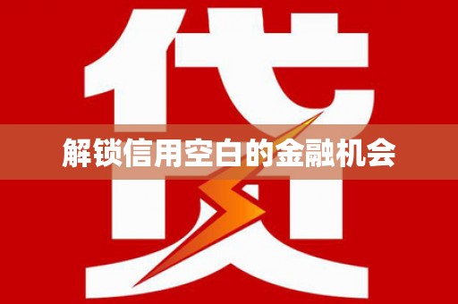 桐城解锁信用空白的金融机会