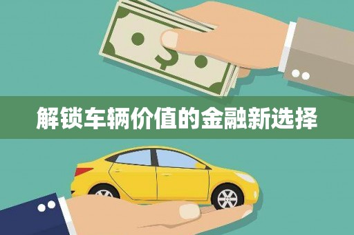 桐城解锁车辆价值的金融新选择