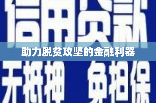 桐城助力脱贫攻坚的金融利器